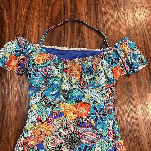 Rod Bleu Beattie Paisley Off the Shoulder - Picture 12 of 16